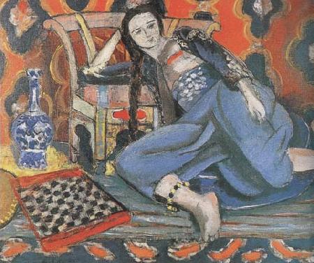 Henri Matisse Odalisque with a Moorish Chair (Odalisque in Grey with Chessboard) (mk35)